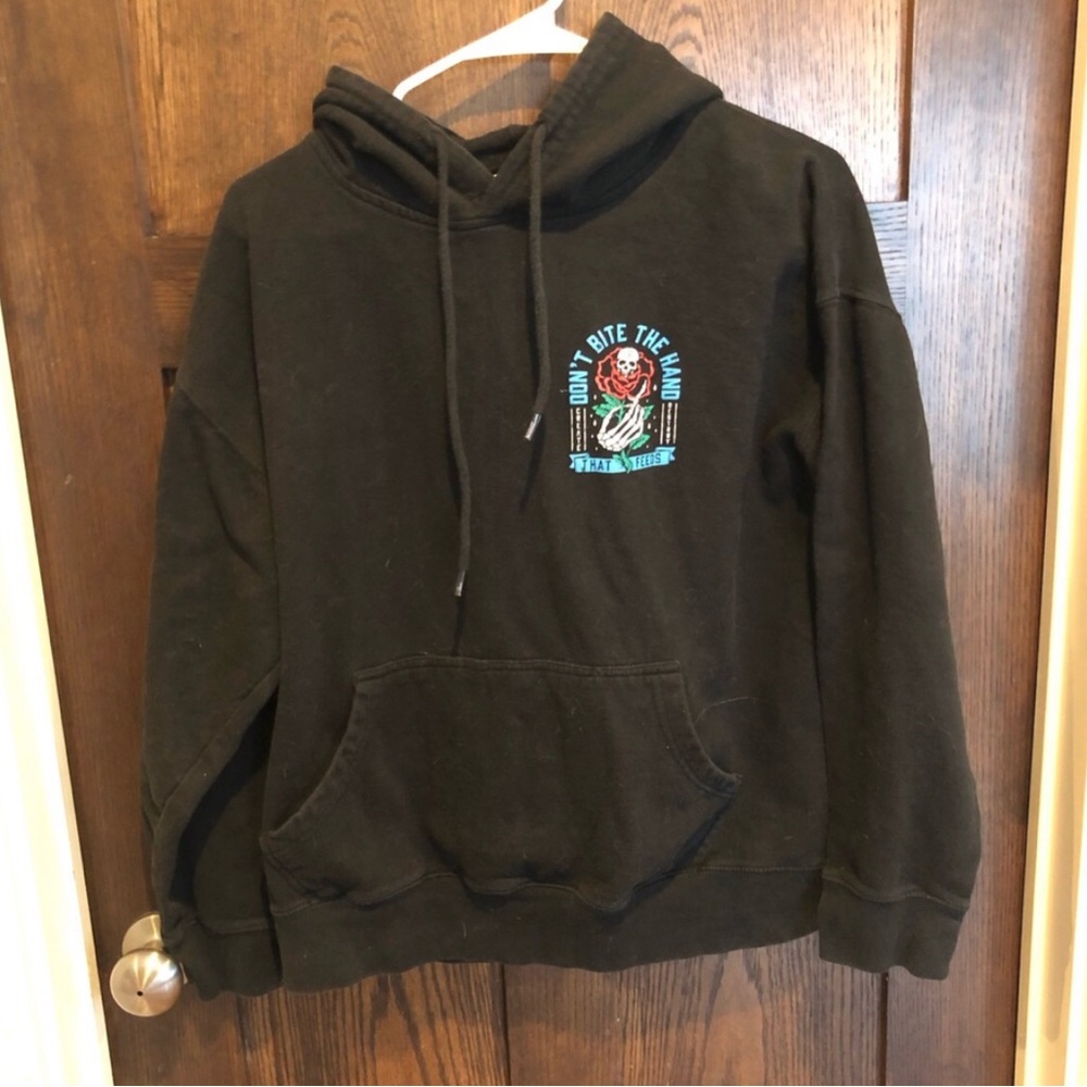 Black Graphic Hoodie